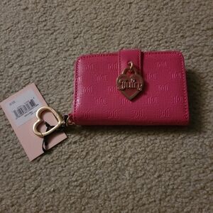 JUICY COUTURE PINK FLASH SIMPLY PERFECT TAB CARD WALLET